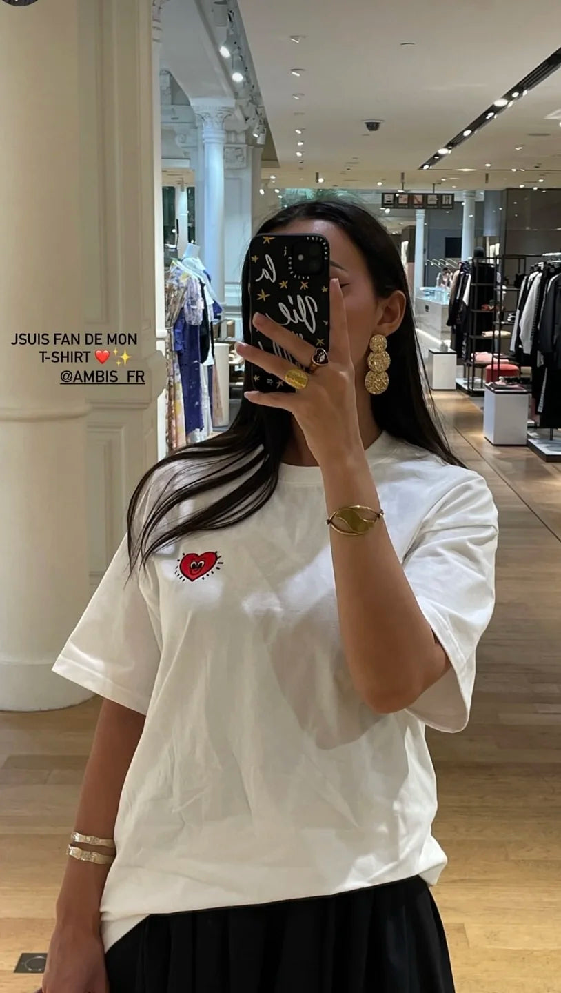 t-shirt Ambis Love blanc