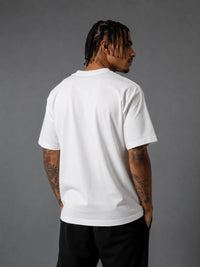 T-shirt oversize Ambis Love blanc avec dos vide